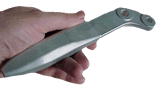 Handle, one piece, machined form solid aluminum bar