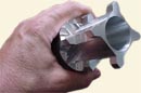Milled from solid 6061 aluminum round stock